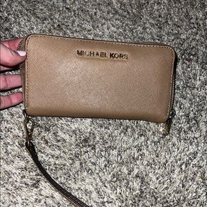 Michael Kors Tan Key Card Holder Leather Accessory
